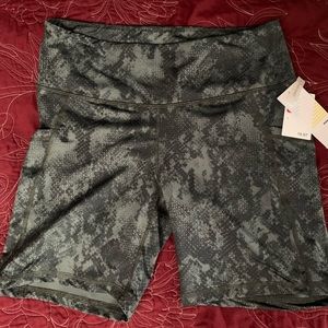 Snake skin biker shorts